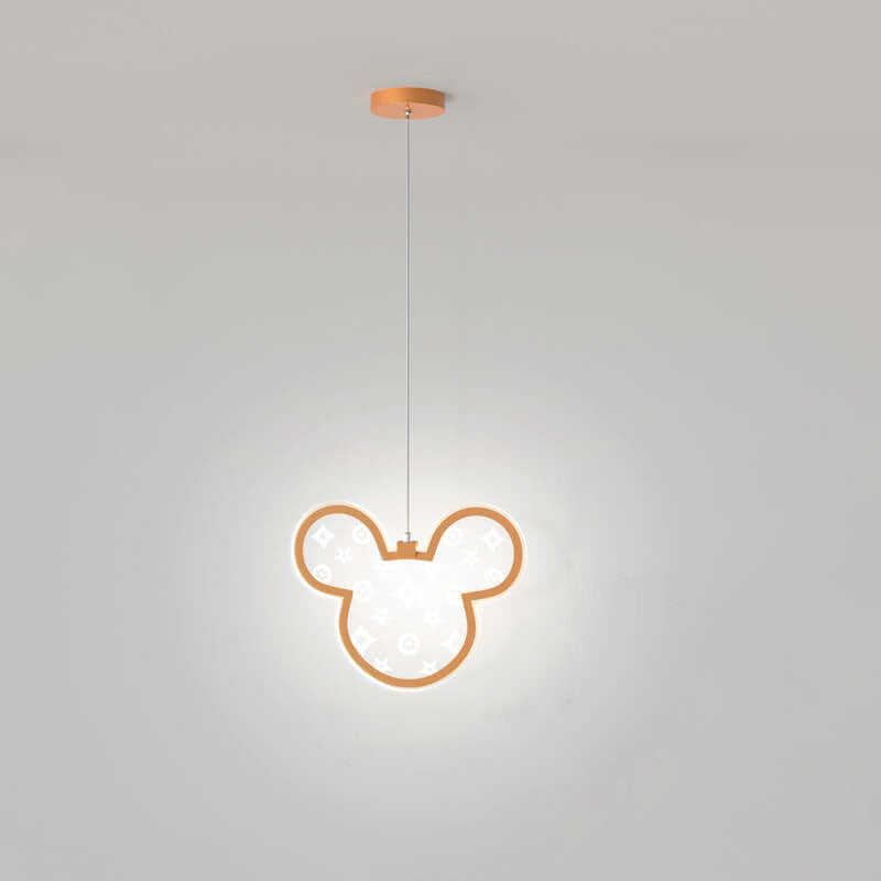 Nordic Cartoon Round Acrylic Astronaut LED Pendant Light