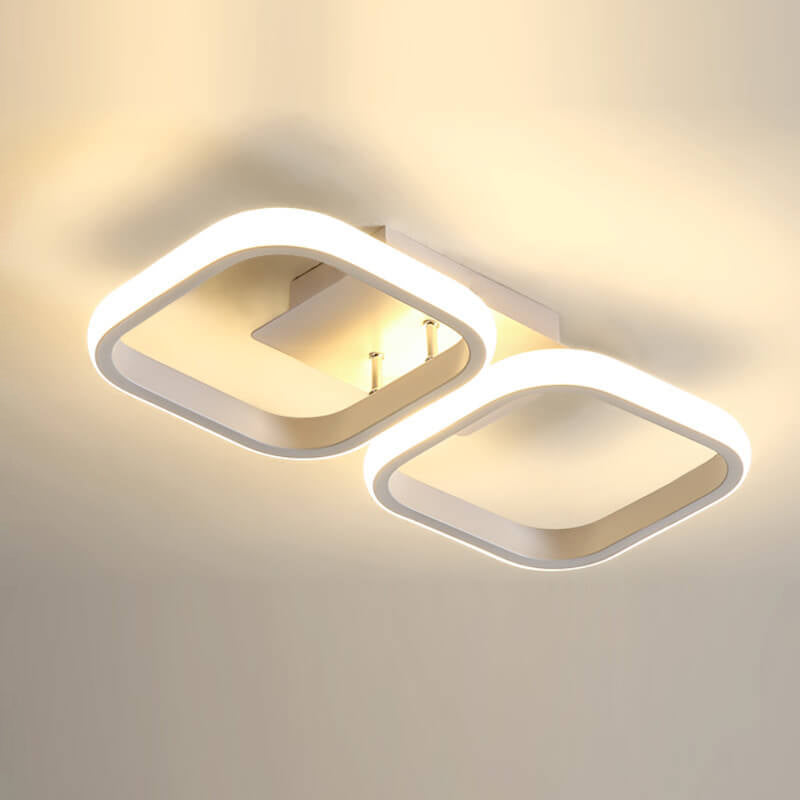 مصباح LED شبه مسطح بتصميم مربع إبداعي بسيط على الطراز الاسكندنافي