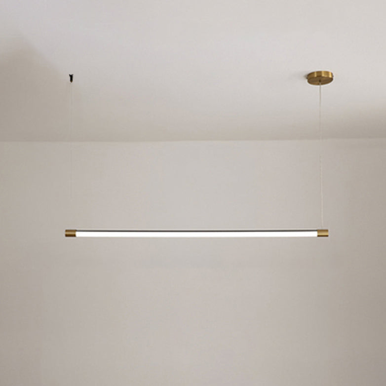ثريا LED طويلة من الألومنيوم والأكريليك بتصميم عصري بسيط لغرفة المعيشة