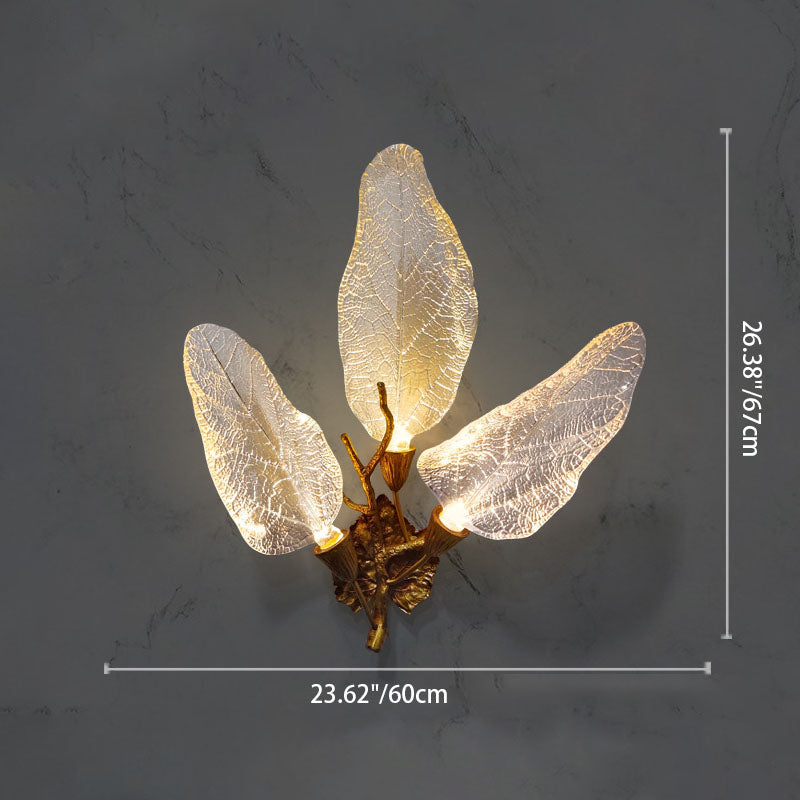 Modern Light Luxury Creative All-Copper Resin 2/3-Light Wall Sconce Lamp