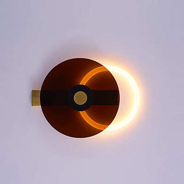 モダンなカラーの明るいアクリル製ラウンドLEDウォールスコンスランプ