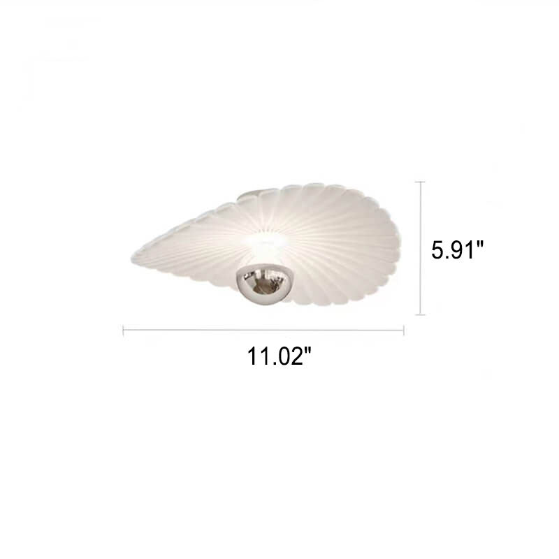 Modern Minimalist White Seashell LED Pendant Light