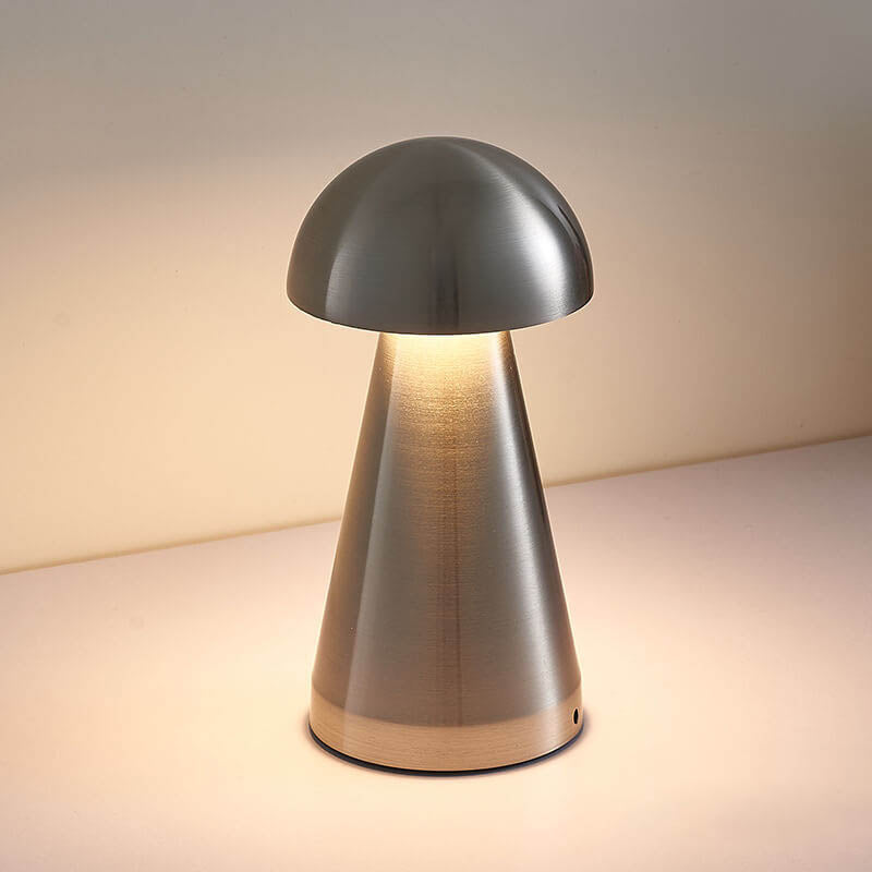 Modern Light Luxury Creative Wrought Iron Mushrooms USB LED Table Lamp