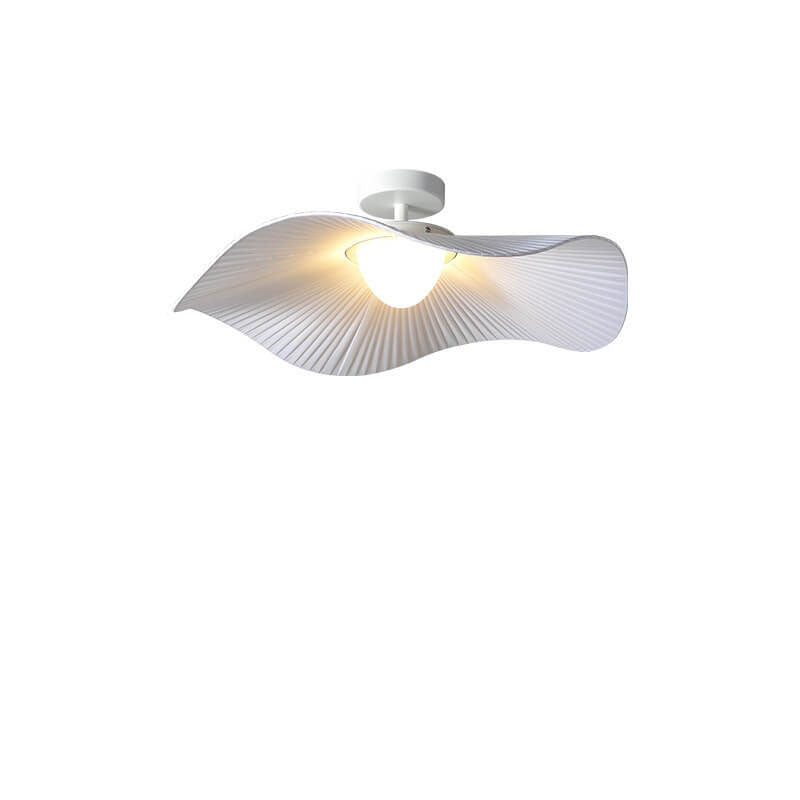 مصباح LED شبه مدمج بتصميم ورقة اللوتس القماشية الإبداعية الحديثة