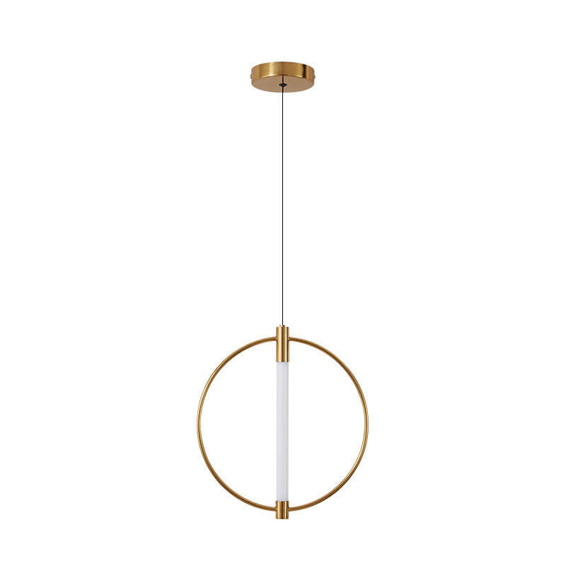 Nordic Modern Ring Wrought Iron Acrylic LED Pendant