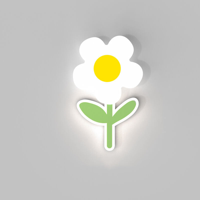 مصباح حائط LED بتصميم دوار الشمس من الأكريليك بتصميم عصري بسيط من الحديد