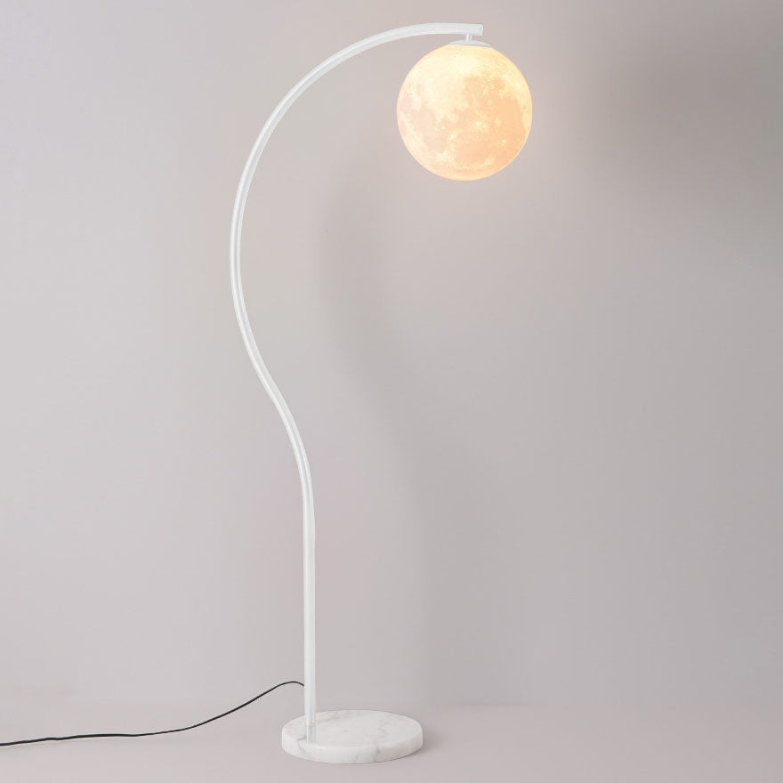Modern Minimalist Iron Marble 1-Light Standing Floor Lamp