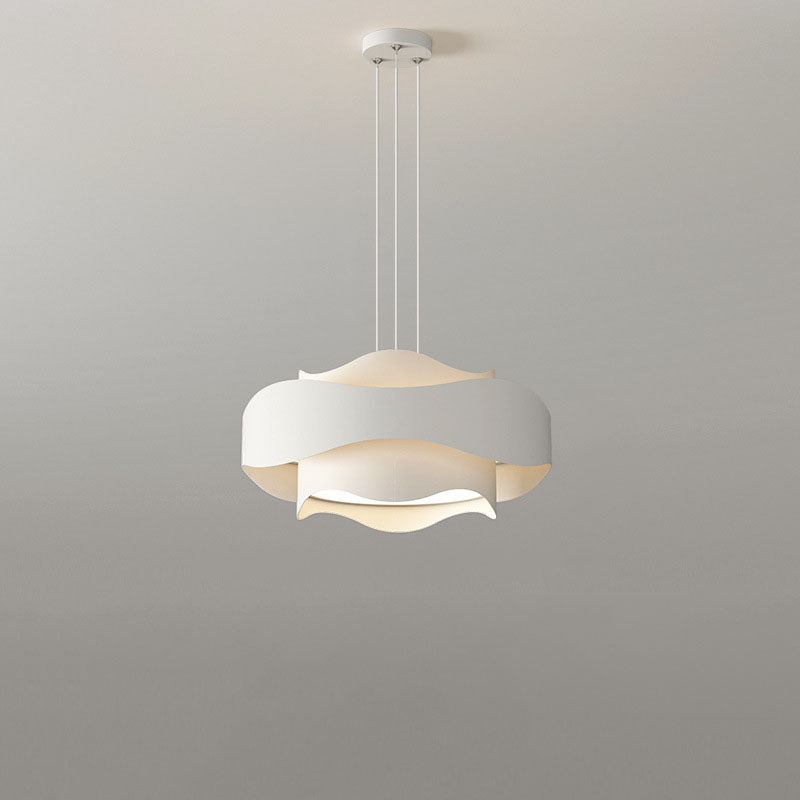 Nordic Creative Wave Strip Round Acrylic LED Island Light Chandelier