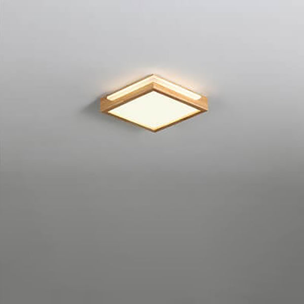 مصباح LED مربع بسيط من الخشب الصلب بتصميم نورديك