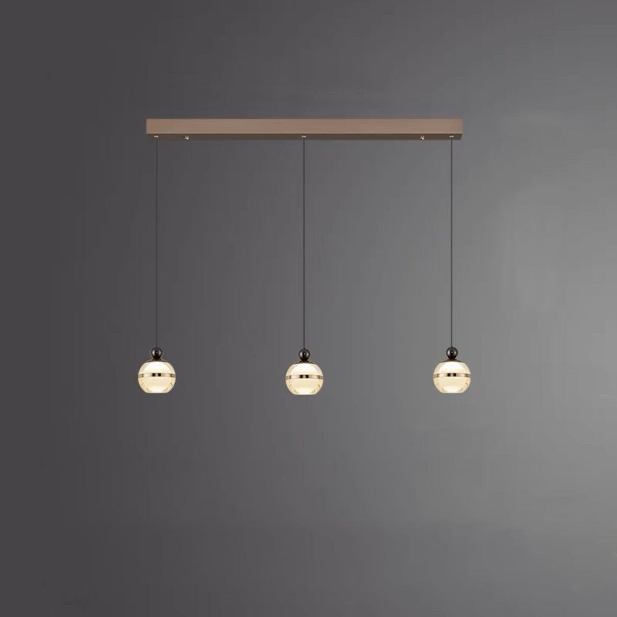 ثريا جزيرة صغيرة من الأكريليك بتصميم كرة مستديرة بتصميم إسكندنافي بسيط، مزودة بإضاءة 1/3