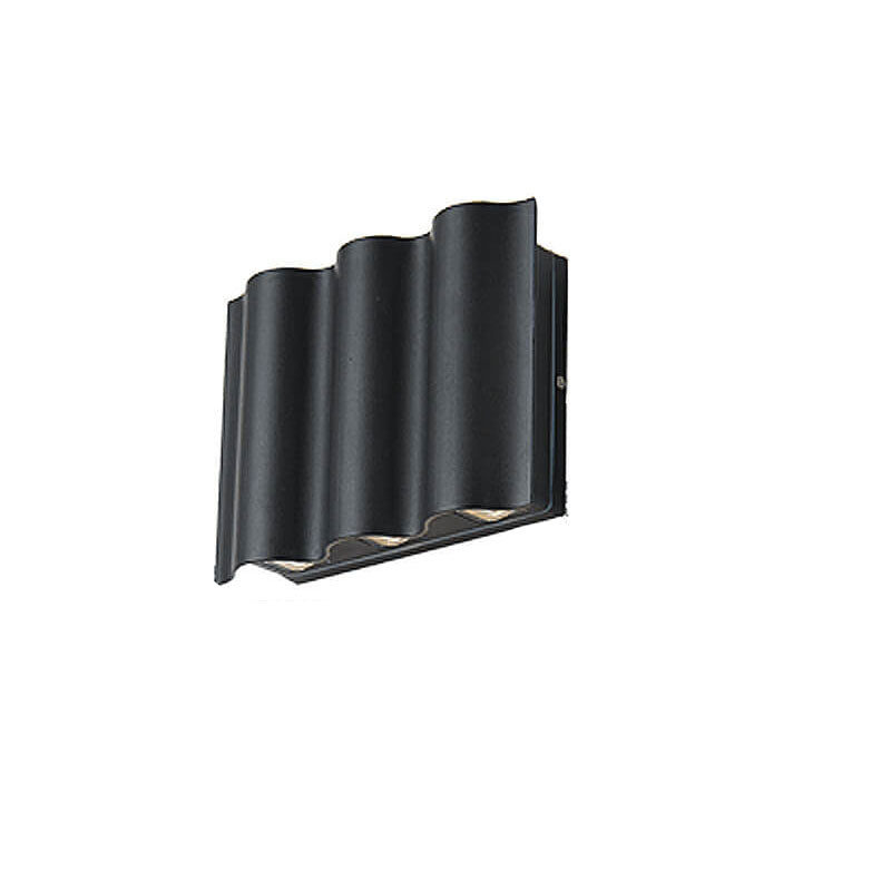 Modern Wave Aluminum Waterproof LED Outdoor Wall Sconce Lamp