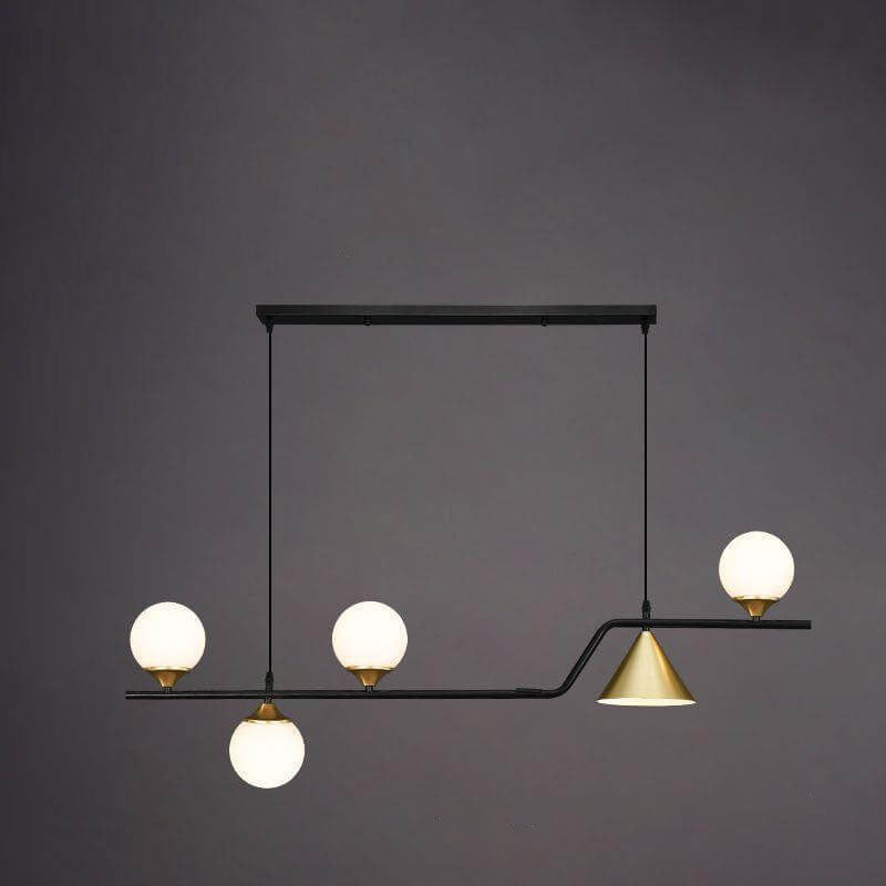 ثريا جزيرة فاخرة بتصميم كرة مستديرة من Nordic Creative Light، مزودة بـ 4/5/6 مصابيح