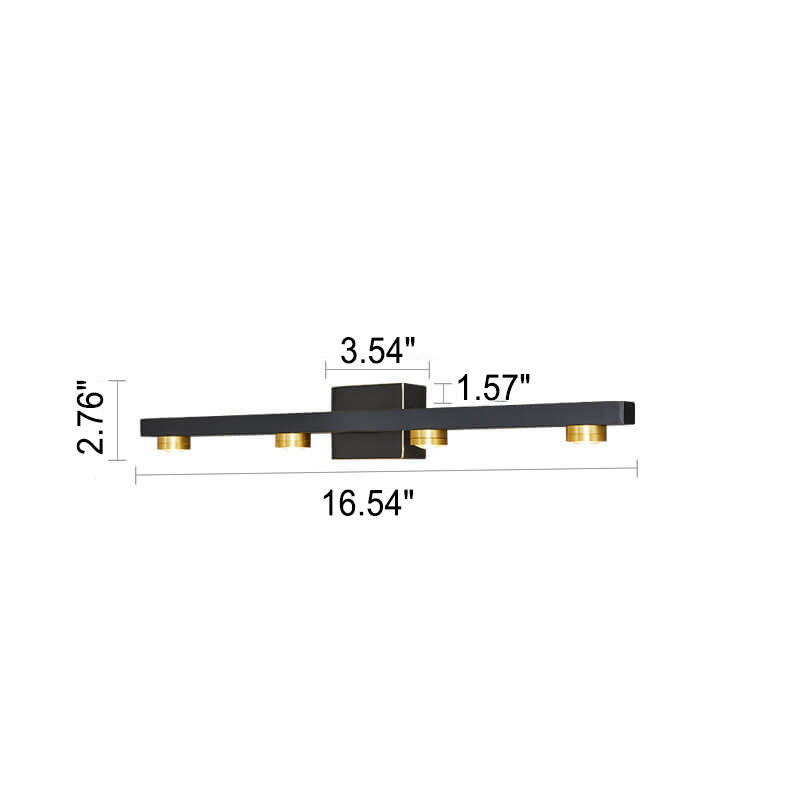 Modern Retro All Copper LED Vanity Light Wall Sconce Lamp