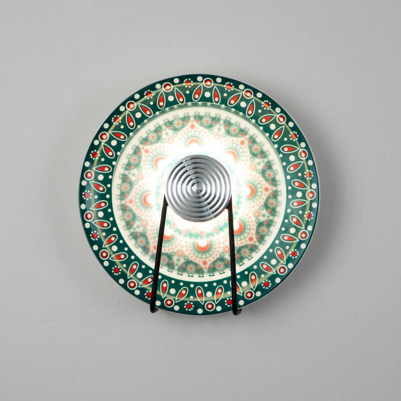 مصباح حائط LED دائري من الحديد المطاوع الصيني بتصميم عتيق