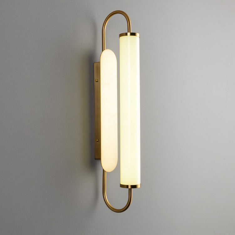مصباح حائط LED بتصميم أسطواني من الحديد الأكريليكي بتصميم معاصر لغرفة المعيشة