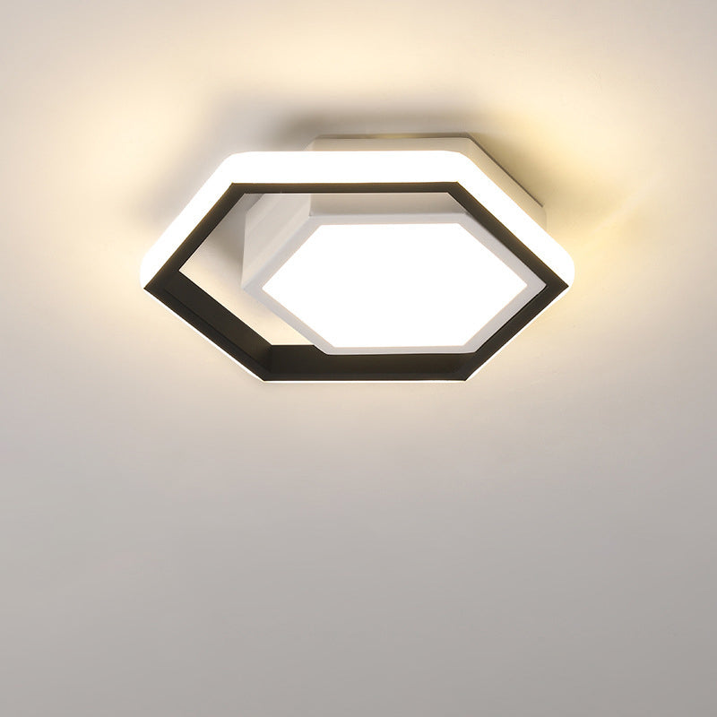 مصباح سقف LED بتصميم هندسي سداسي الشكل بتصميم حديث وبسيط