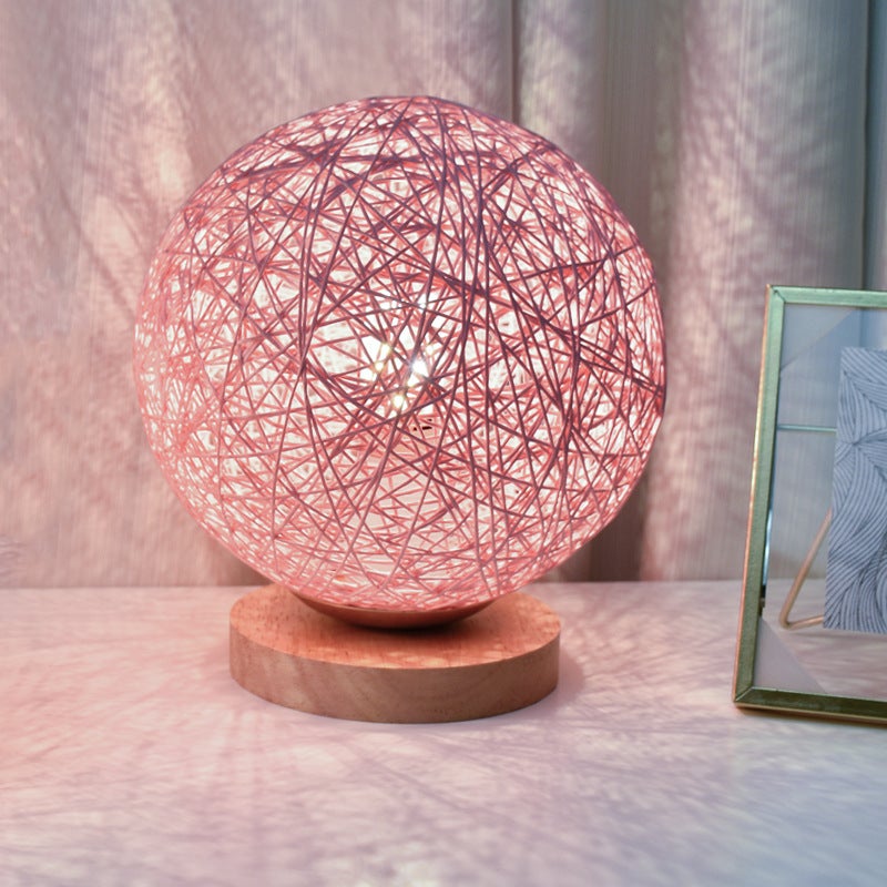 Modern Minimalist Hemp Vine Weaving 1-Light LED Table Lamp