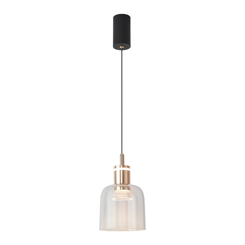 Contemporary Scandinavian Liftable Aluminum Acrylic Cup Shape LED Pendant Light For Bedroom