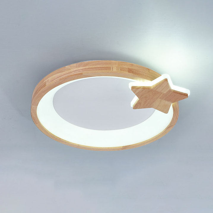 إضاءة LED مدمجة حديثة ومبتكرة للأطفال على شكل نجمة خماسية مستديرة من الأكريليك