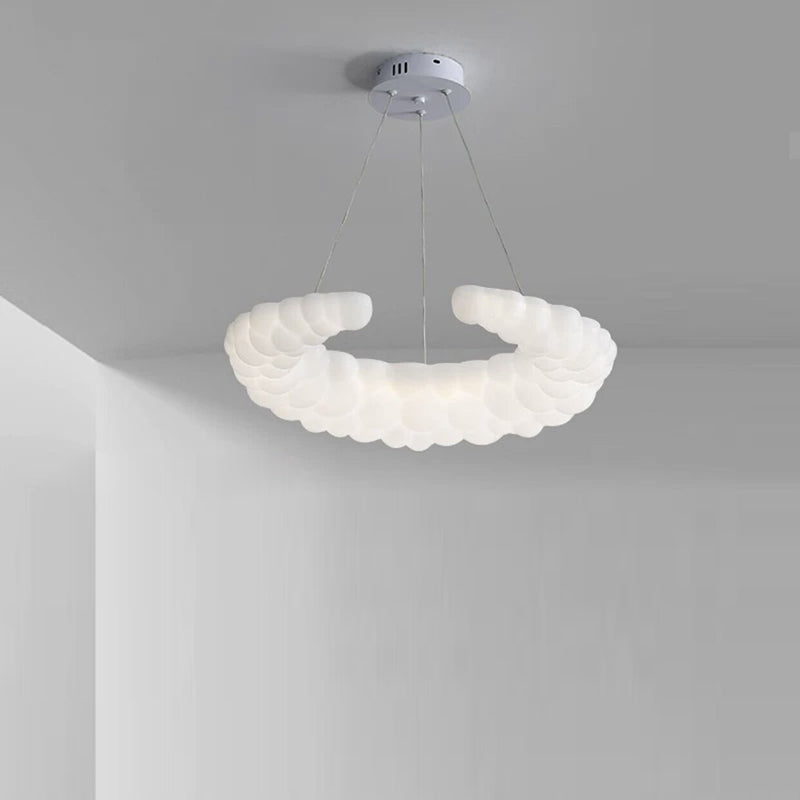 ثريا LED بلاستيكية حديدية على شكل قمر بتصميم عصري بسيط لغرفة المعيشة