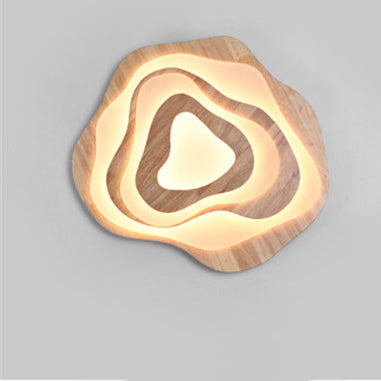 مصباح سقف LED بتصميم متموج من خشب الزن الصيني التقليدي لغرفة المعيشة