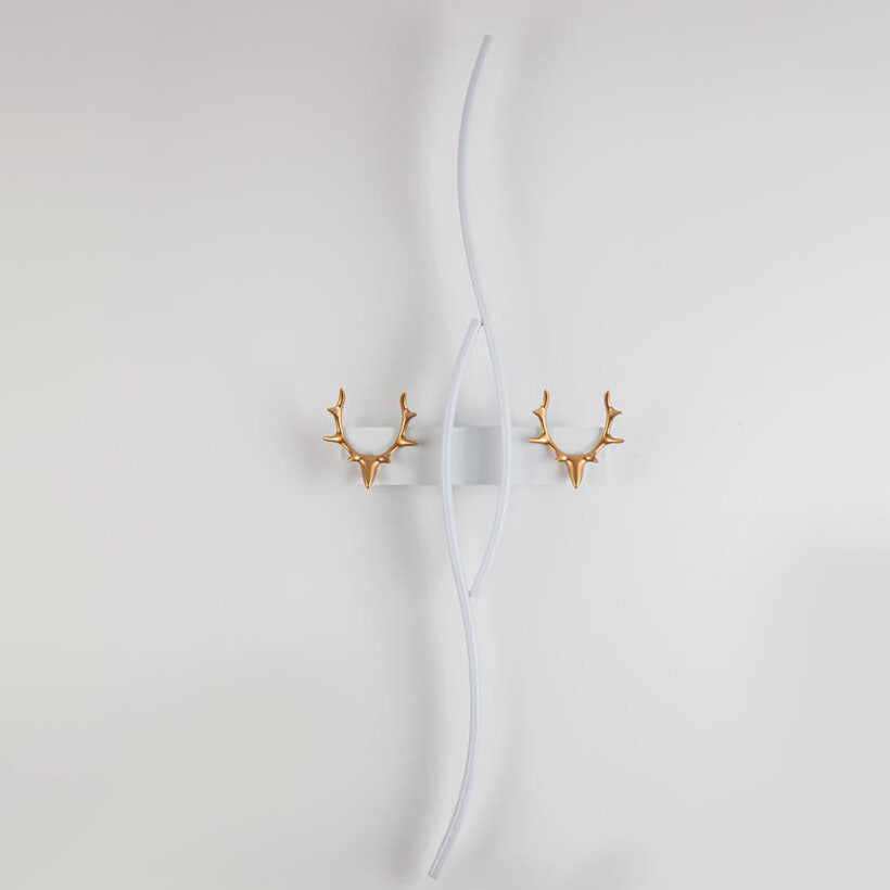 مصباح حائط LED من Nordic Light بتصميم شريطي فاخر منحني على شكل قرن الوعل