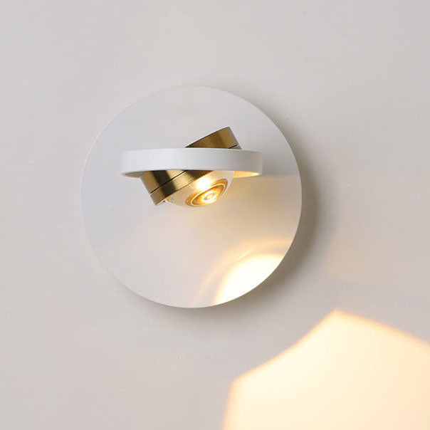مصباح حائط LED دائري هندسي بسيط من الألومنيوم بتصميم نورديك