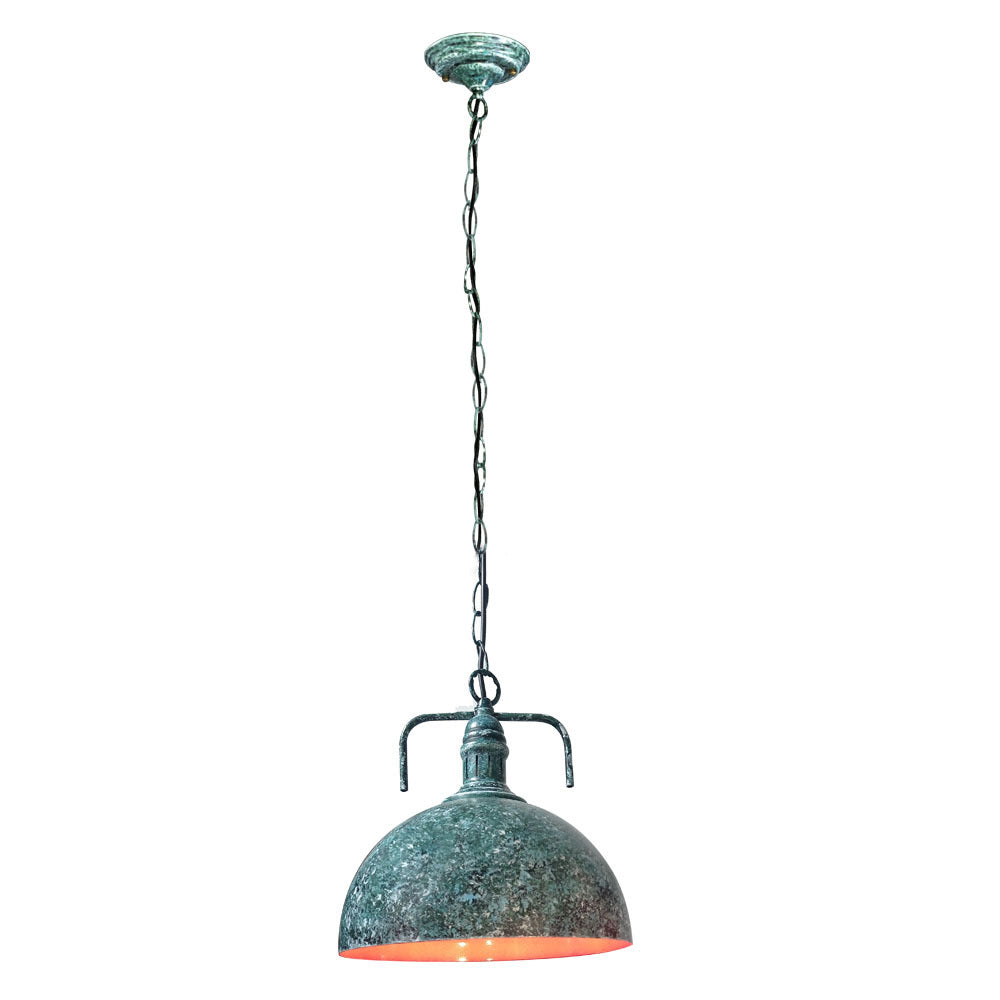 Contemporary Industrial Round Domed Iron 1-Light Pendant Light For Living Room