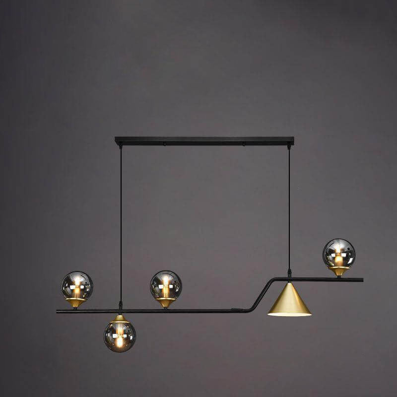 ثريا جزيرة فاخرة بتصميم كرة مستديرة من Nordic Creative Light، مزودة بـ 4/5/6 مصابيح