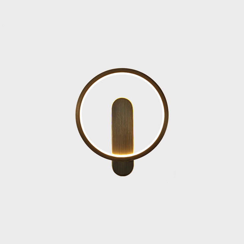 مصباح حائط LED دائري صناعي مصنوع بالكامل من النحاس