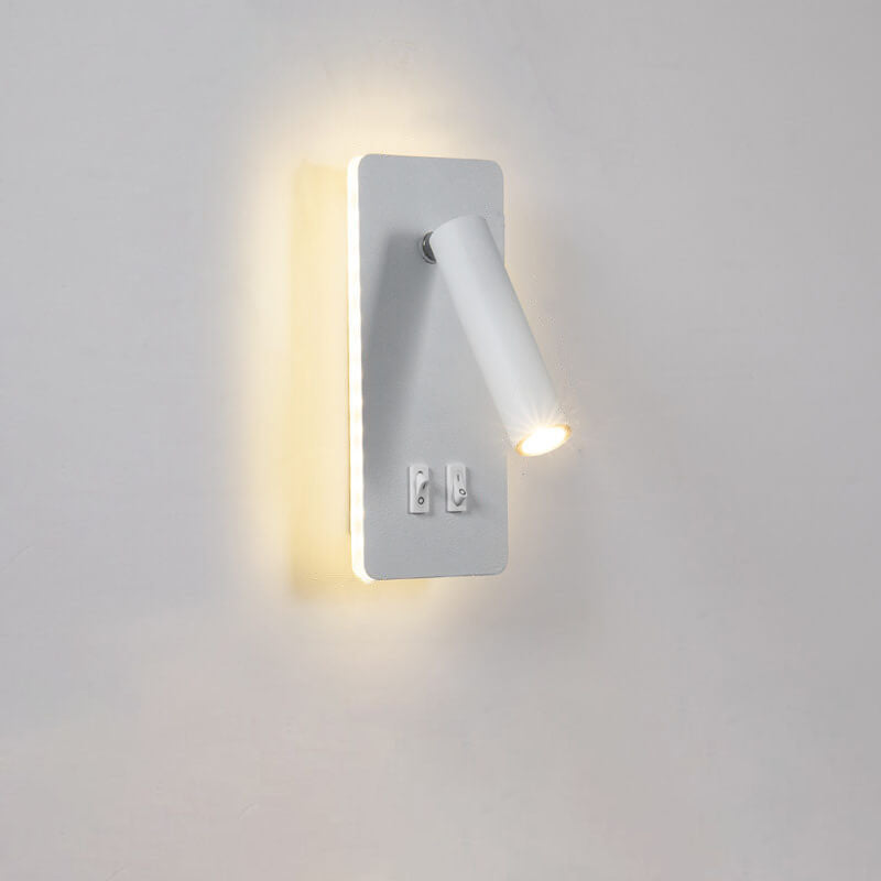 Nordic Minimalist Square Spotlight Rotatable LED Reading Wall Sconce Lamp