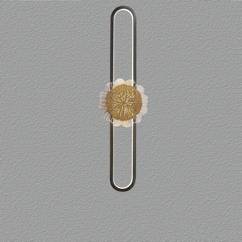 Industrial Full Copper Minimalist Creative Ring Design LED Wall Sconce Lamp