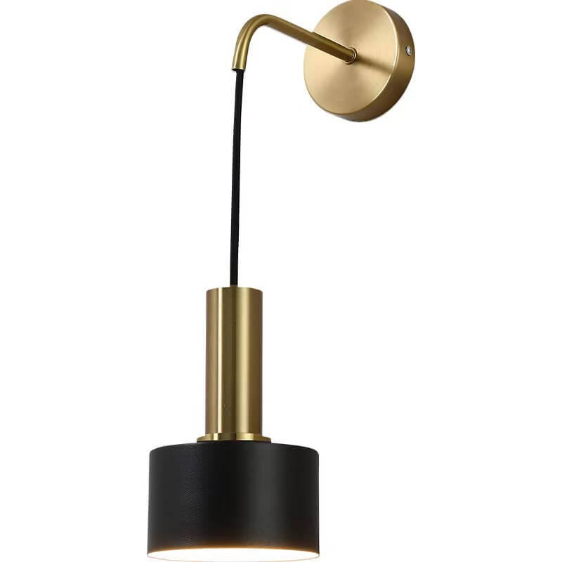 Modern Minimalist Round Head Metal 1-Light Wall Sconce Lamp