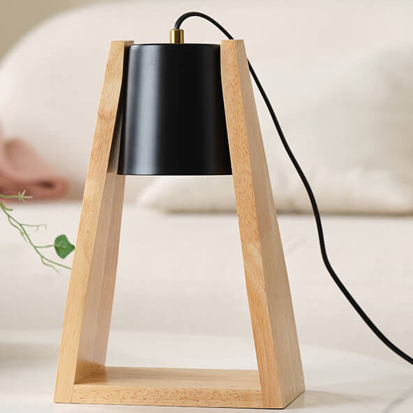 Japanese Simple Cone Iron Log 1-Light Melting Wax Table Lamp