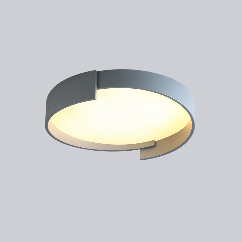 Nordic Simplicity Round Geometric Edge LED Flush Mount Ceiling Light