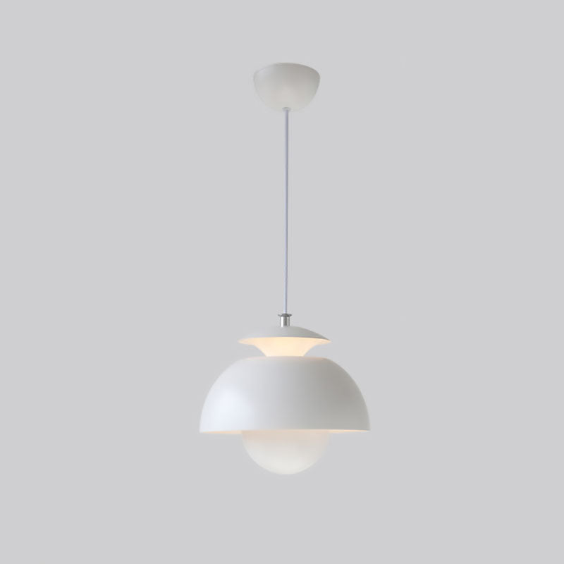 Contemporary Nordic Iron Aluminum Flower Bud Shade LED Pendant Light For Living Room