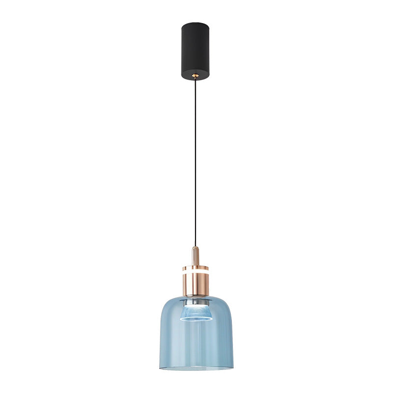 Contemporary Scandinavian Liftable Aluminum Acrylic Cup Shape LED Pendant Light For Bedroom
