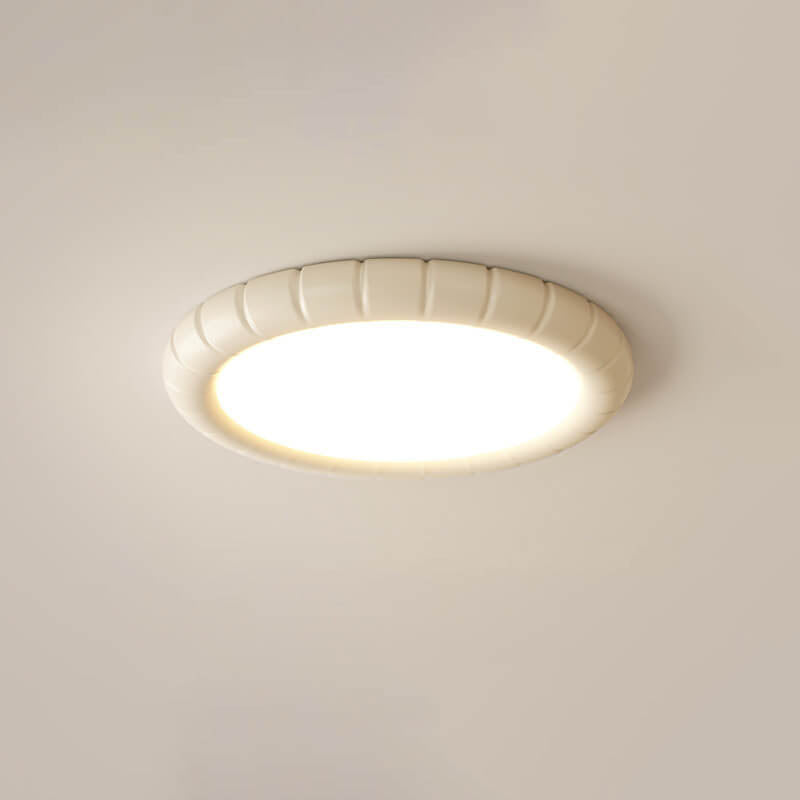 Nordic Modern Minimalist Resin Round LED Flush Mount Ceiling Light