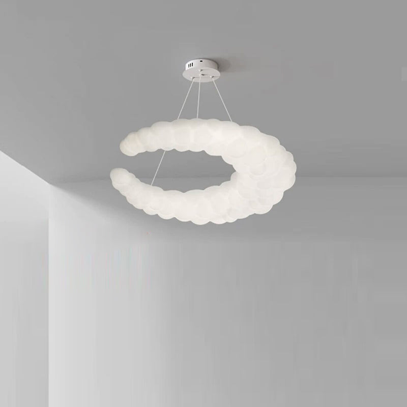 ثريا LED بلاستيكية حديدية على شكل قمر بتصميم عصري بسيط لغرفة المعيشة