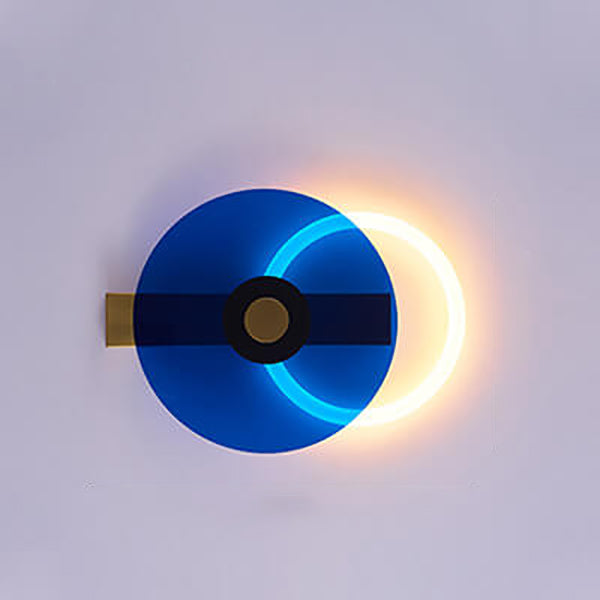 モダンなカラーの明るいアクリル製ラウンドLEDウォールスコンスランプ