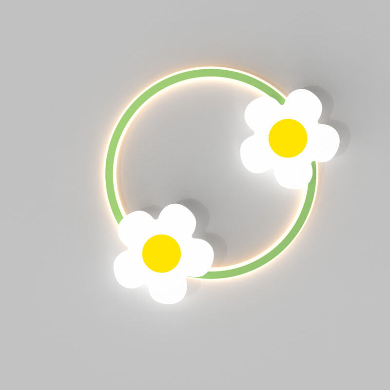 مصباح حائط LED بتصميم دوار الشمس من الأكريليك بتصميم عصري بسيط من الحديد