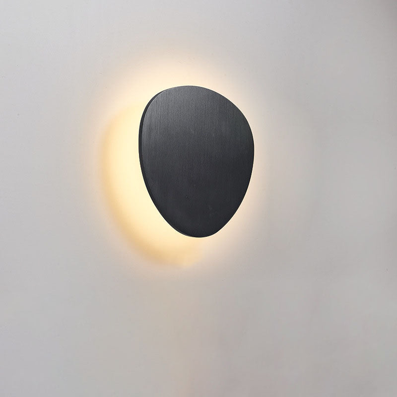 Contemporary Scandinavian Triangle Round Aluminum Acrylic LED Wall Sconce Lamp For Bedroom