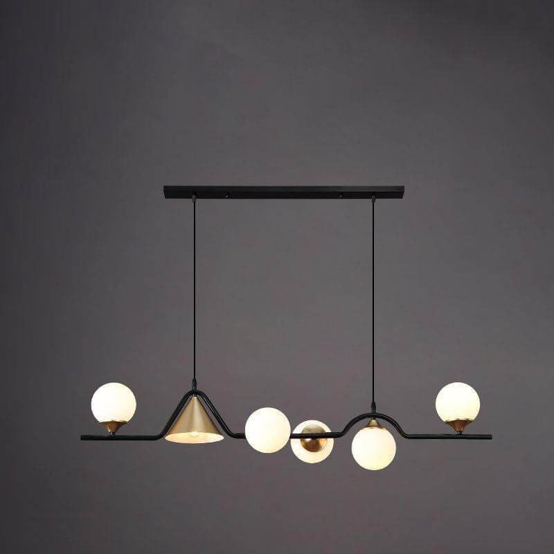 ثريا جزيرة فاخرة بتصميم كرة مستديرة من Nordic Creative Light، مزودة بـ 4/5/6 مصابيح