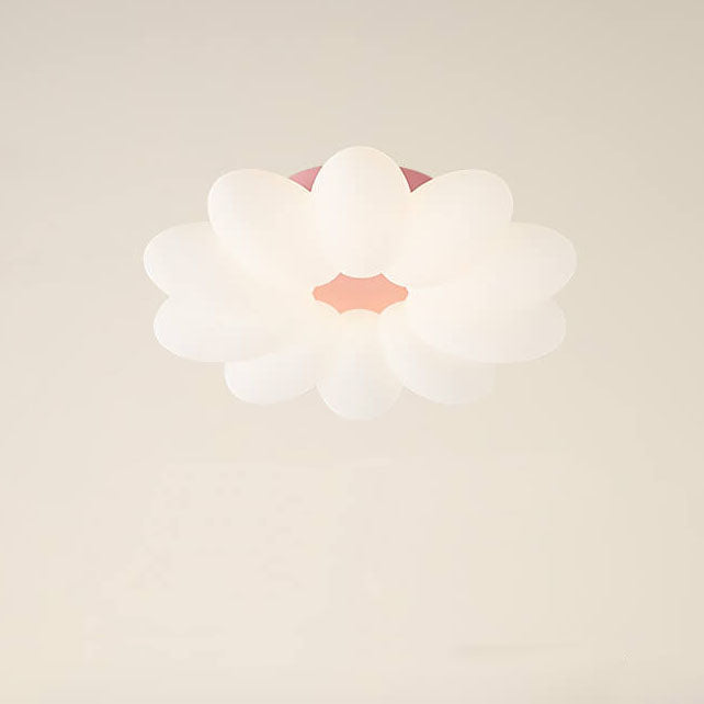 Modern Minimalist PVC Floral Shape LED Kids Flush Mount Ceiling Light