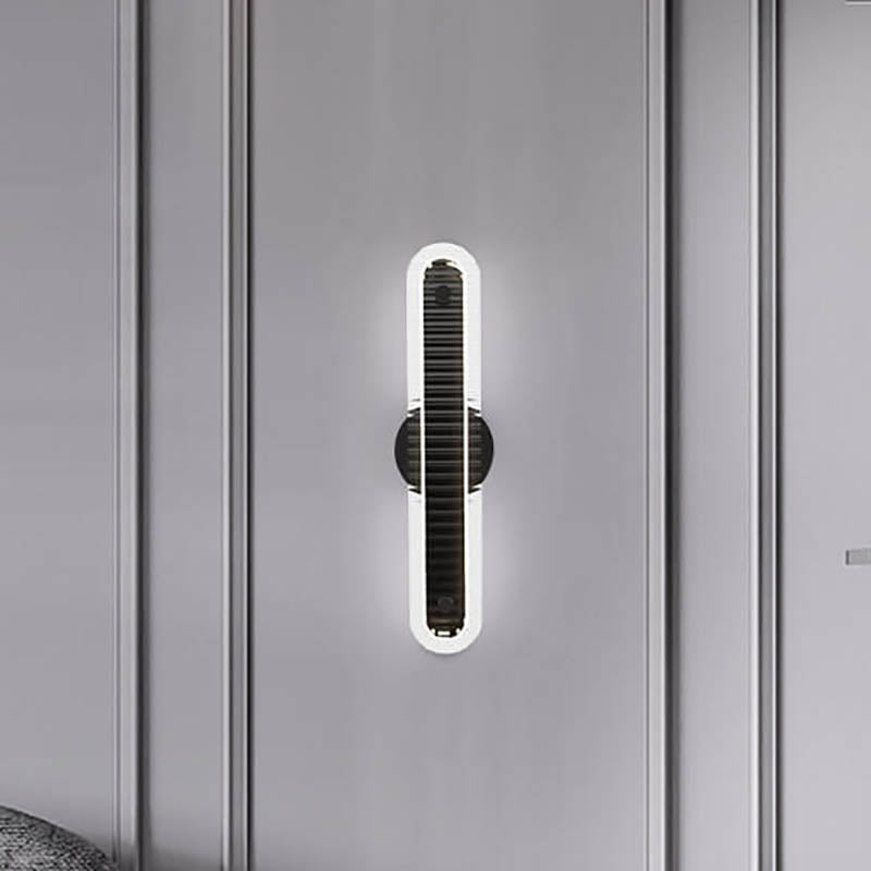 Modern Luxury Long Strip Copper Glass LED Wall Sconce Lamp