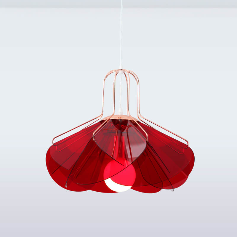 Modern Rose Petal 1-Light LED Pendant Light