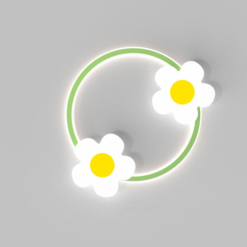 مصباح حائط LED بتصميم دوار الشمس من الأكريليك بتصميم عصري بسيط من الحديد