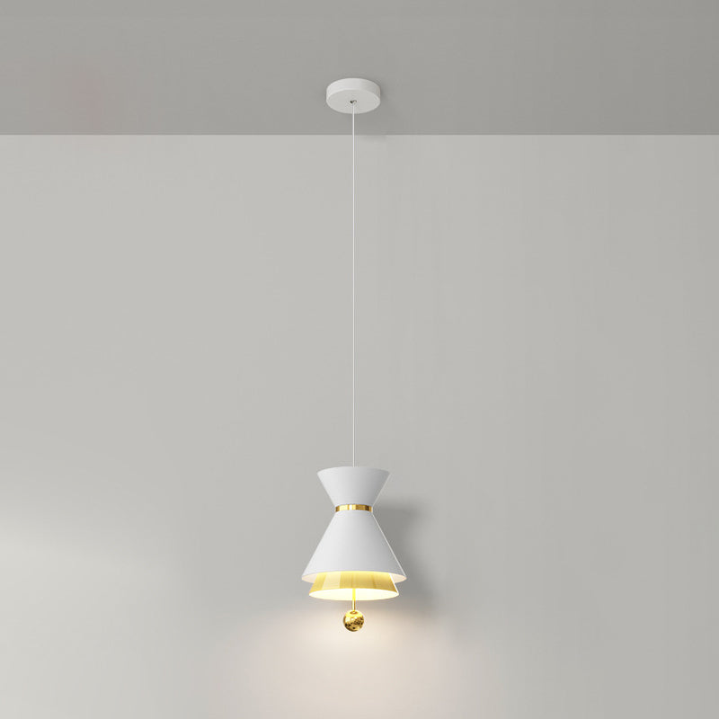 Contemporary Scandinavian Bell Iron Aluminum LED Pendant Light For Living Room