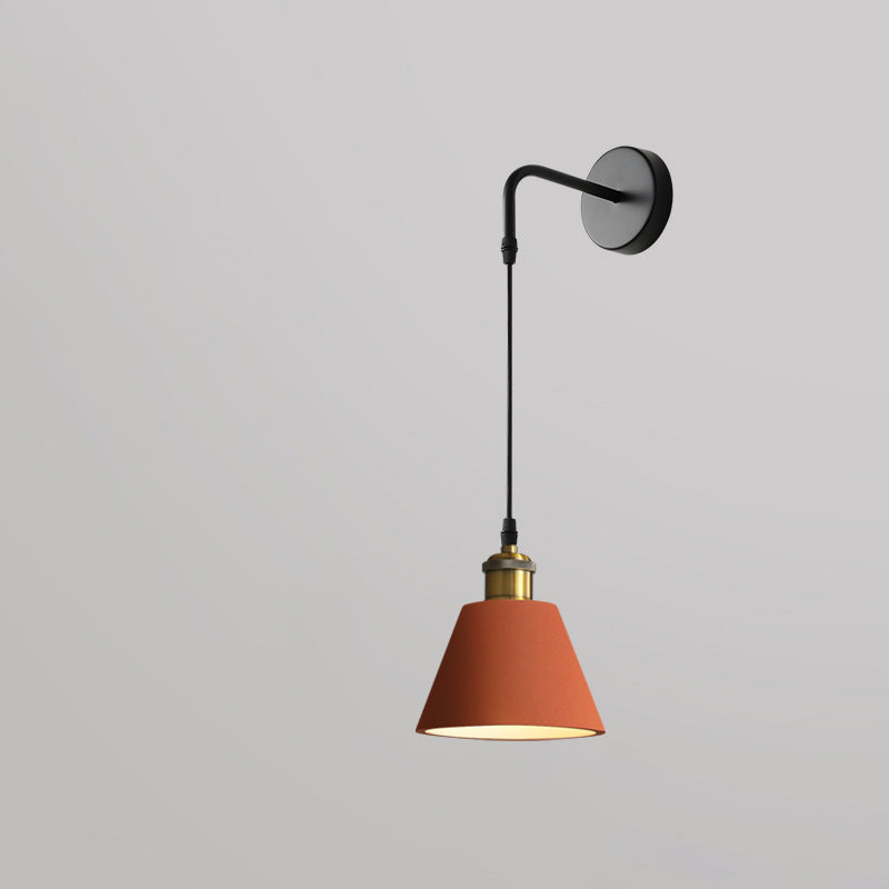 Contemporary Scandinavian Cone Aluminum Iron 1-Light Wall Sconce Lamp For Bedroom