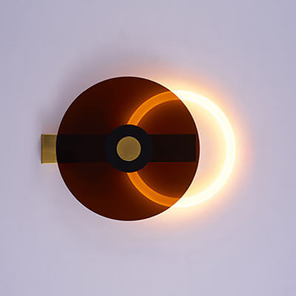 モダンなカラーの明るいアクリル製ラウンドLEDウォールスコンスランプ